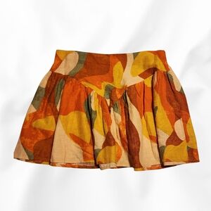 Vibrant Pattern Skater Skirt